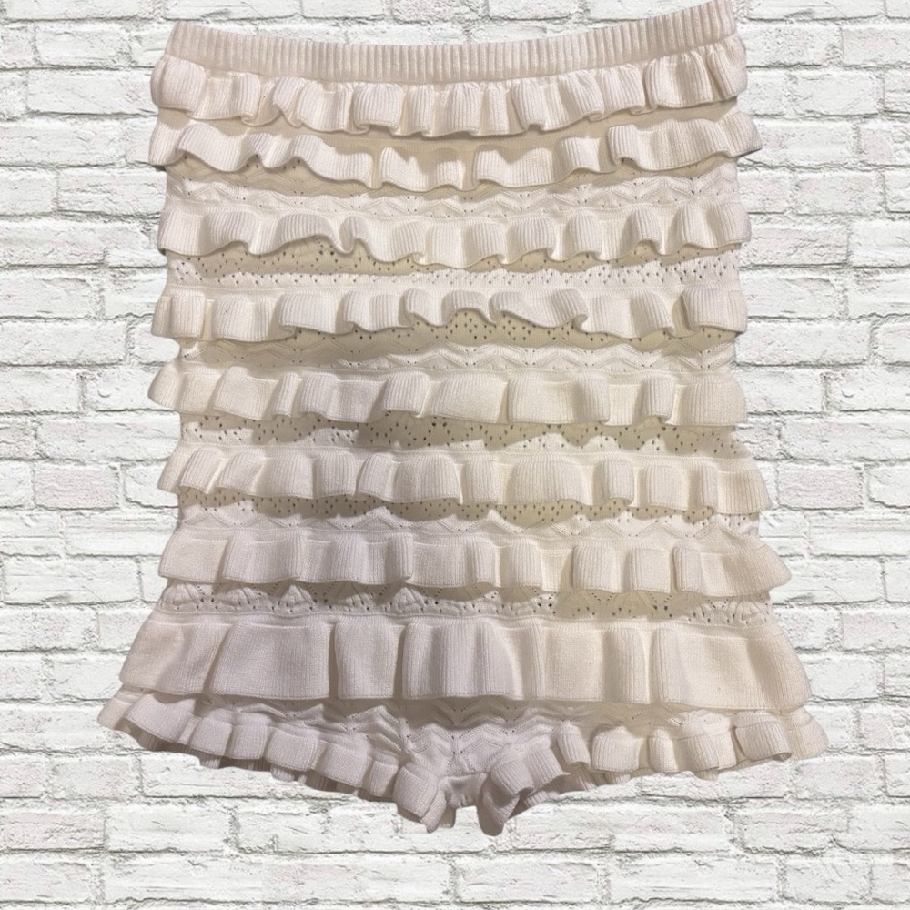 Edikted White Knit Romper